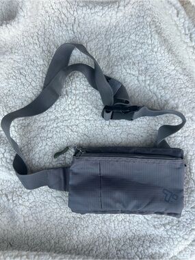 Travelon Gray Crossbody Belt Bag Travel Organizer Lightweight Nylon